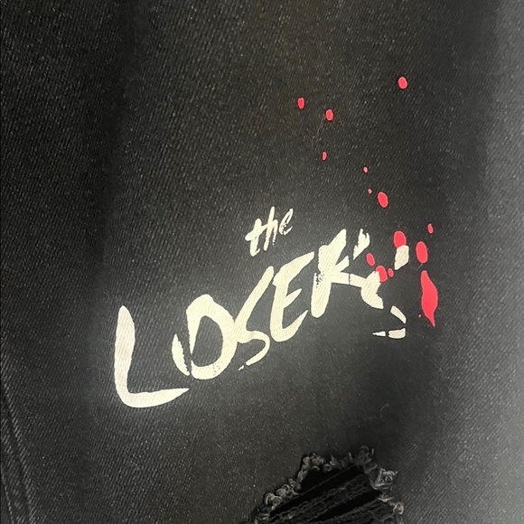 IT Chapter Two Black Wide Leg Jeans with Graphic Design Size 5 - Picture 4 of 10